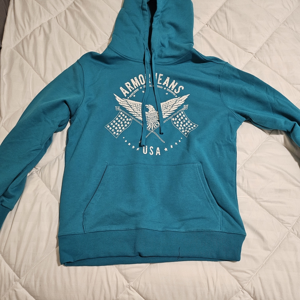 Armo Jeans Teal Hoodie for Men